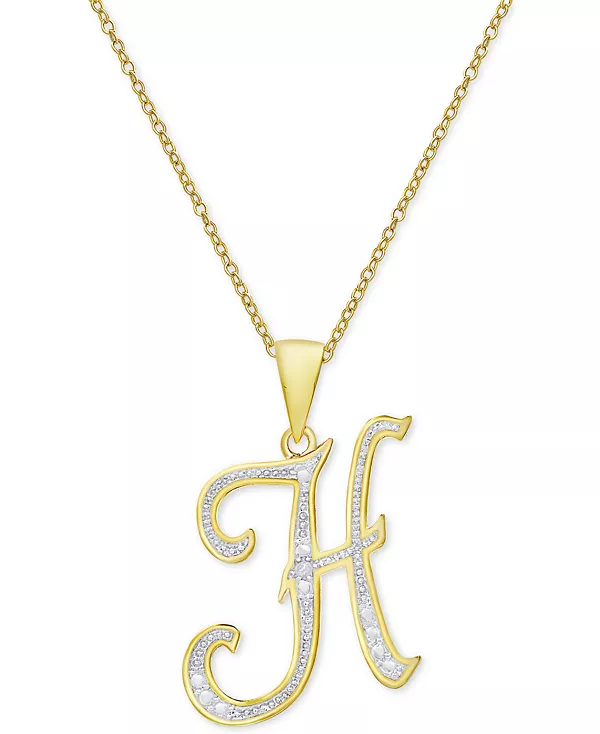 Ожерелье с кулоном-инициалом в форме бриллианта, 18 дюймов, из серебра, золота и розового золота Macy'S, h/gold
Ожерелье с кулоном-инициалом в форме бриллианта, 18 дюймов, из серебра, золота и розового золота Macy'S, h/gold