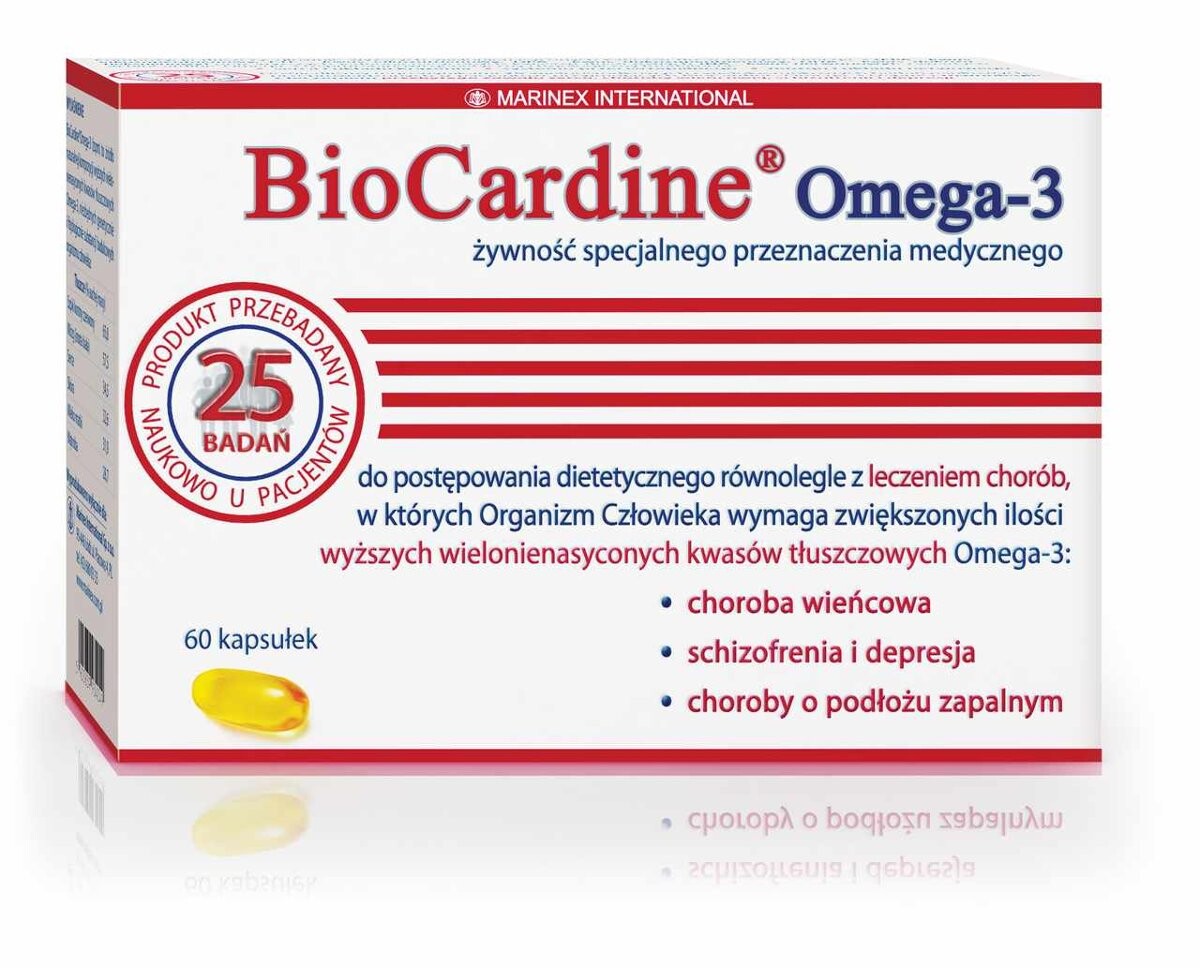 Биологически активная добавка BioCardine Омега-3, 60 капсул Marinex International Sp. Z. O.O. 
Биологически активная добавка BioCardine Омега-3, 60 капсул Marinex International Sp. Z. O.O.
