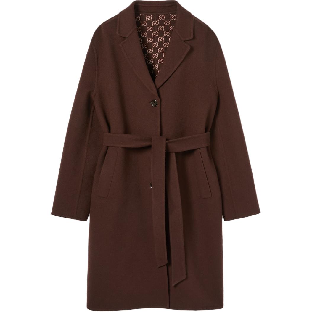 Двустороннее пальто из шёлка и шерсти GUCCI, коричневый
Двустороннее пальто из шёлка и шерсти GUCCI, коричневый