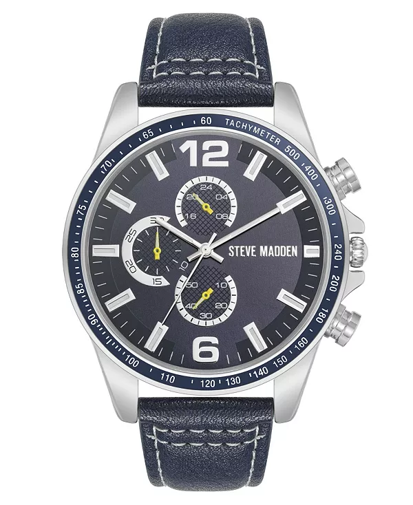 Мужские современные темно-синие часы из искусственной кожи и серебристого сплава металла, 45 мм Steve Madden, navy/silver-tone, Синий, Мужские современные темно-синие часы из искусственной кожи и серебристого сплава металла, 45 мм Steve Madden, navy/silve
Мужские современные темно-синие часы из искусственной кожи и серебристого сплава металла, 45 мм Steve Madden, navy/silver-tone, Синий, Мужские современные темно-синие часы из искусственной кожи и серебристого сплава металла, 45 мм Steve Madden, navy/silve