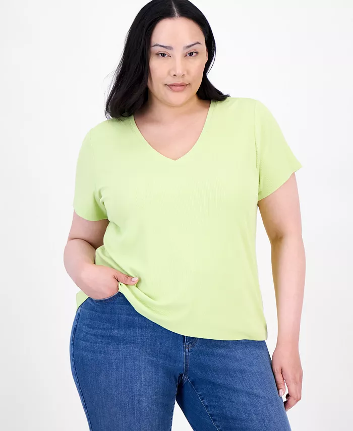 Вязаный топ с V-образным вырезом и резинкой больших размеров I.N.C. International Concepts, зеленый
Вязаный топ с V-образным вырезом и резинкой больших размеров I.N.C. International Concepts, зеленый