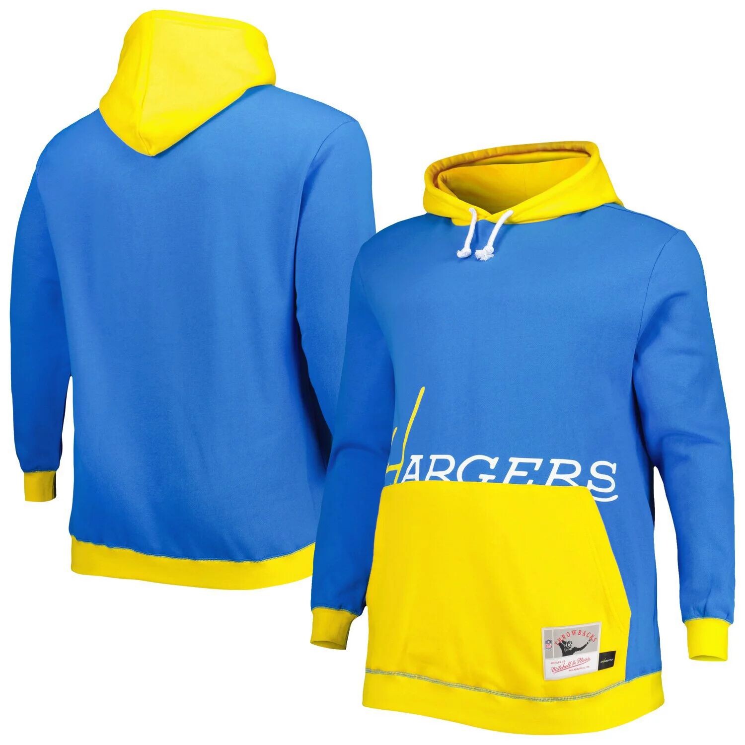 Мужской пуловер с капюшоном Mitchell & Ness Powder Blue/Gold Los Angeles Chargers Big & Tall Big Face
Мужской пуловер с капюшоном Mitchell & Ness Powder Blue/Gold Los Angeles Chargers Big & Tall Big Face
