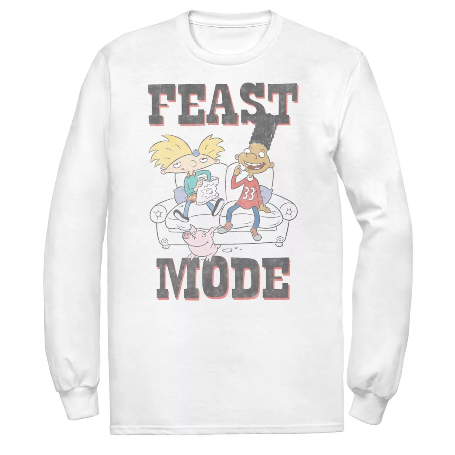 Мужская винтажная футболка с длинными рукавами Hey Arnold Feast Mode Licensed Character
Мужская винтажная футболка с длинными рукавами Hey Arnold Feast Mode Licensed Character