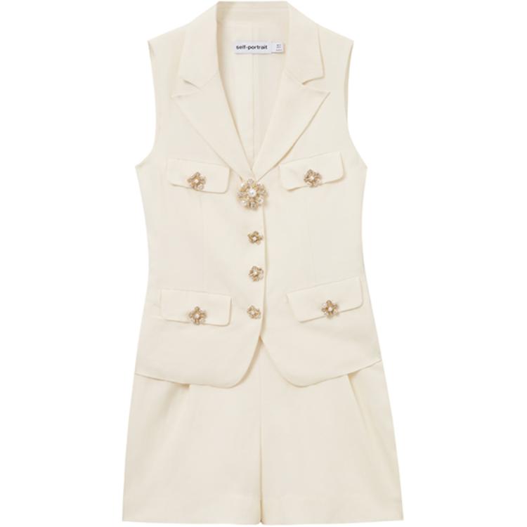 Селфи Комбинезон Женский Слоновая Кость Белый Self-portrait
Селфи Комбинезон Женский Слоновая Кость Белый Self-portrait