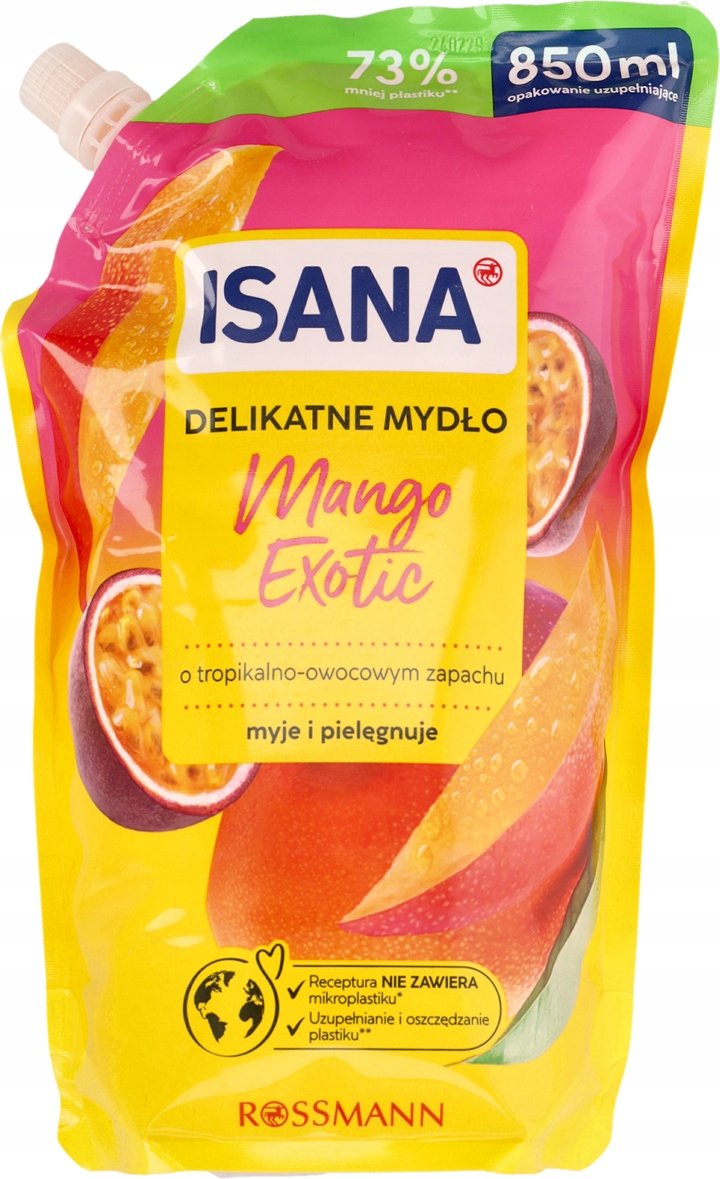 Жидкое мыло для рук Isana MANGO EXOTIC MEGA сменный блок 850 мл
Жидкое мыло для рук Isana MANGO EXOTIC MEGA сменный блок 850 мл