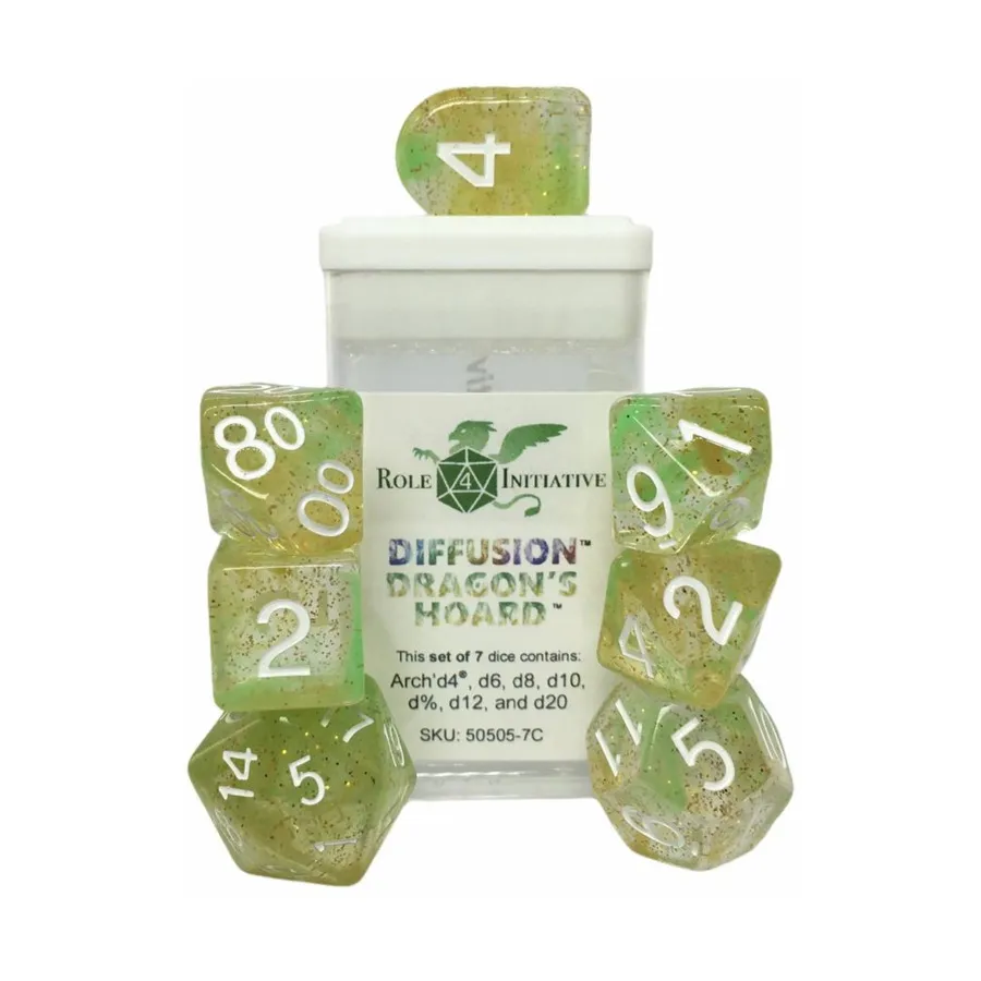Многогранные игральные кости — Клад Дракона, арка d4 с белыми цифрами (7), Game Dice - Diffusion (Role 4 Initiative) 
Многогранные игральные кости — Клад Дракона, арка d4 с белыми цифрами (7), Game Dice - Diffusion (Role 4 Initiative)