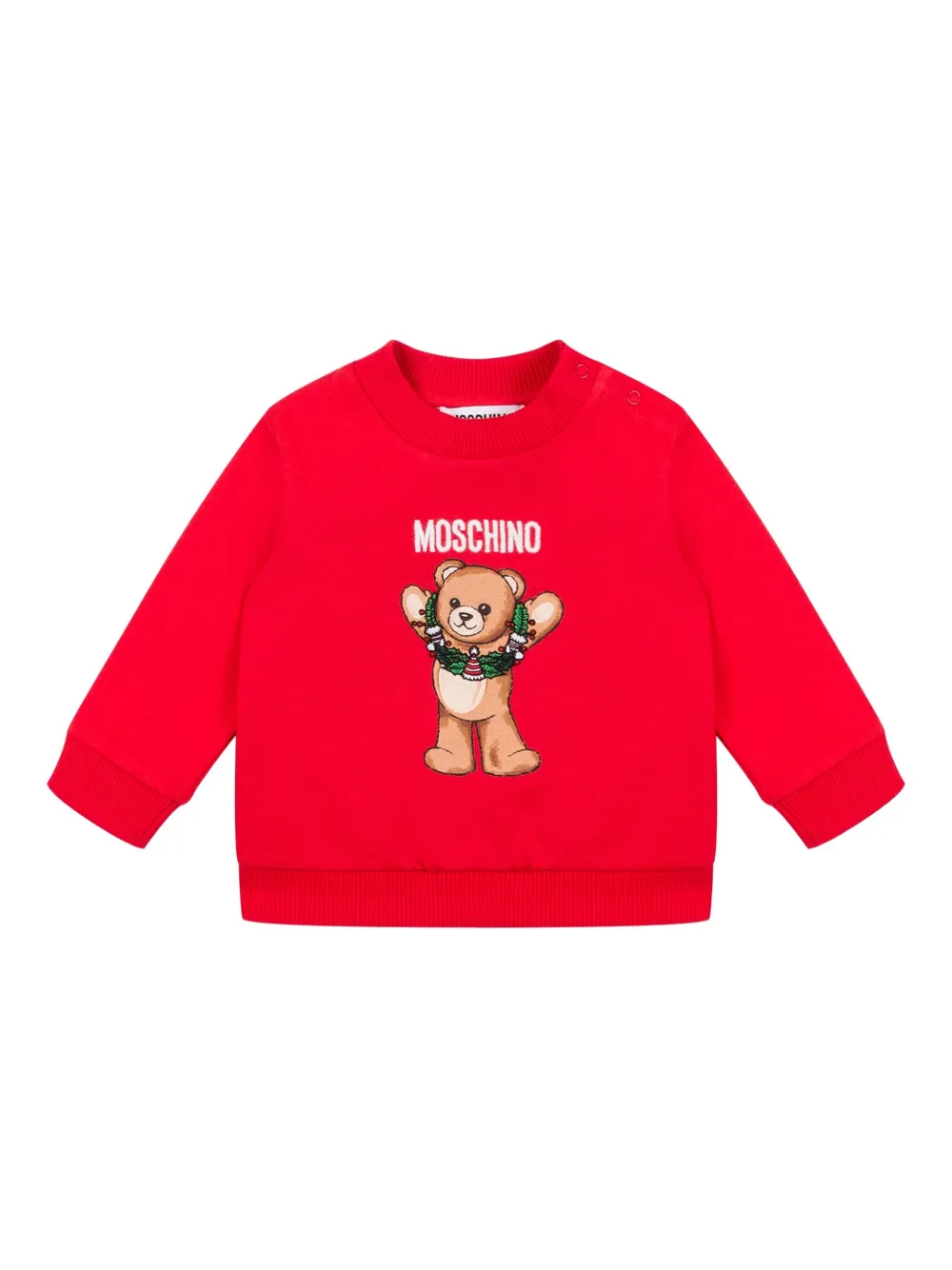 Толстовка с принтом Moschino Kids, красный 
Толстовка с принтом Moschino Kids, красный