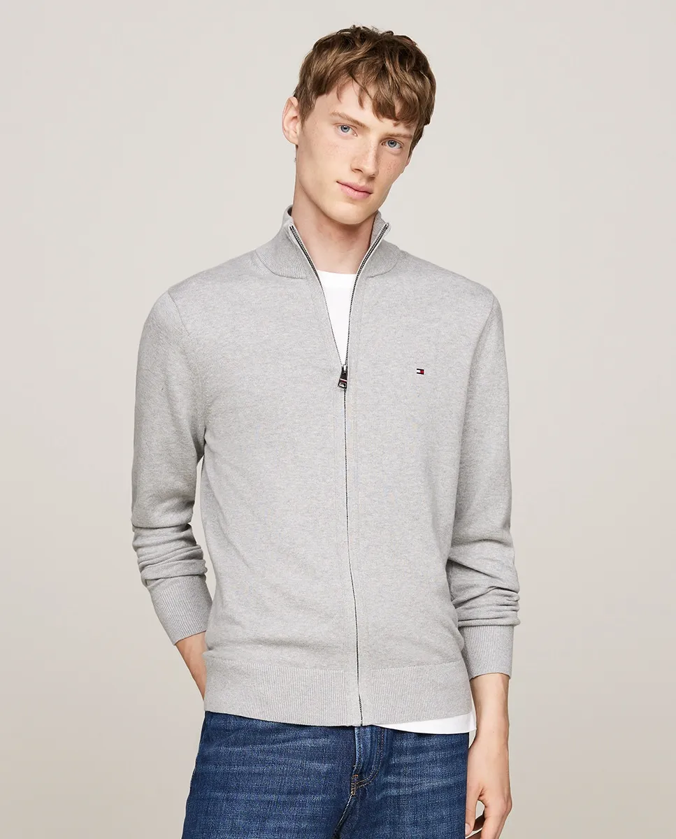 Мужской однотонный свитер на молнии Tommy Hilfiger, светло-серый
Мужской однотонный свитер на молнии Tommy Hilfiger, светло-серый