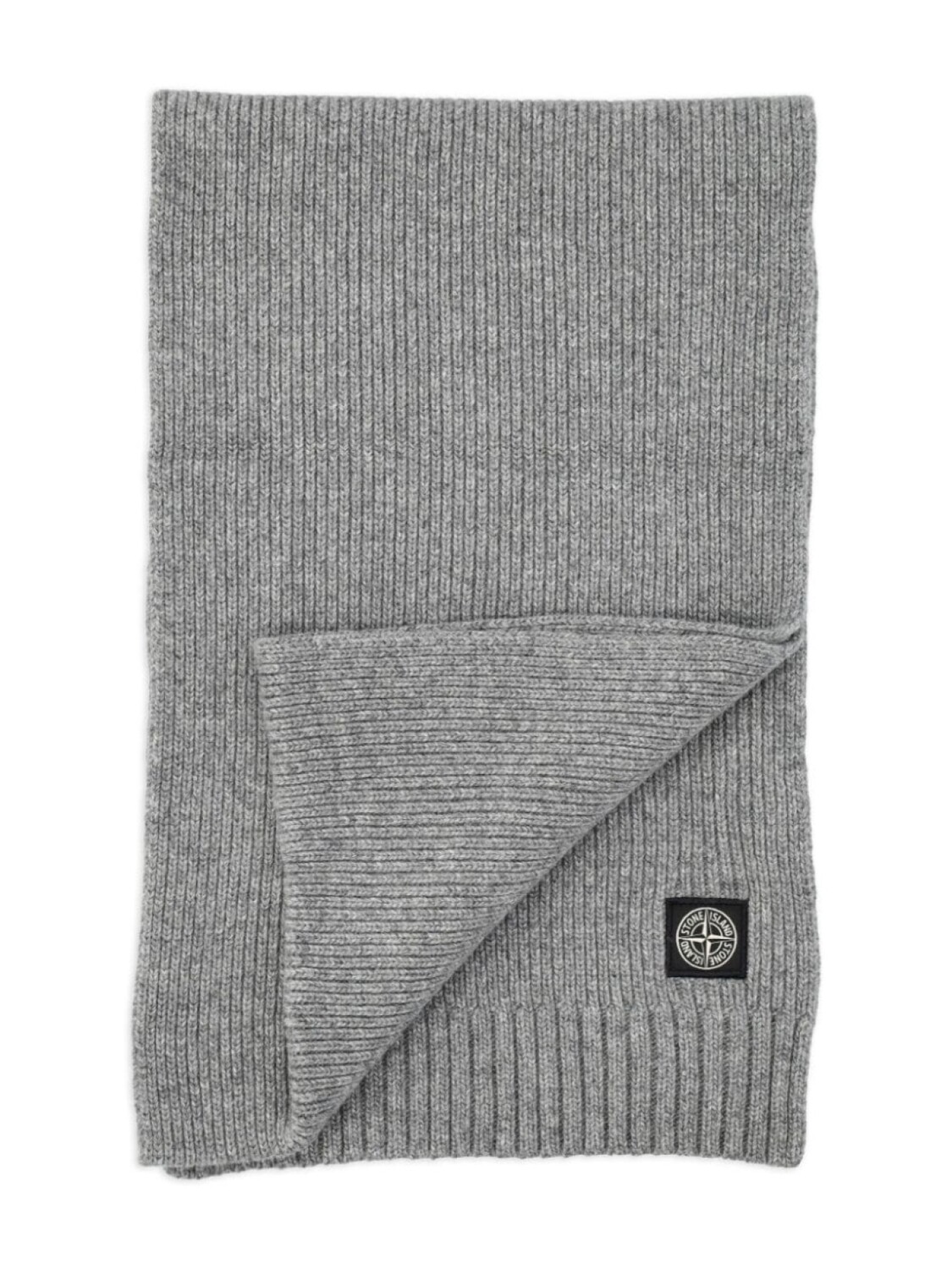 Stone Island Junior вязаный шарф с изображением компаса, серый 
Stone Island Junior вязаный шарф с изображением компаса, серый