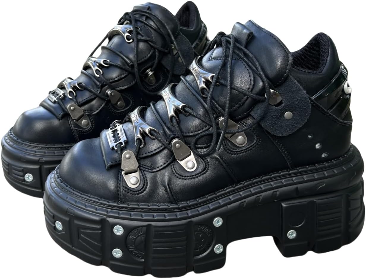 Унисекс, мужские и женские, модные кроссовки на толстой платформе с металлическим декором, круглый носок, массивный каблук, большие размеры, популярный стиль вестерн-панк, уличная обувь Wedorat, черный
Унисекс, мужские и женские, модные кроссовки на толстой платформе с металлическим декором, круглый носок, массивный каблук, большие размеры, популярный стиль вестерн-панк, уличная обувь Wedorat, черный