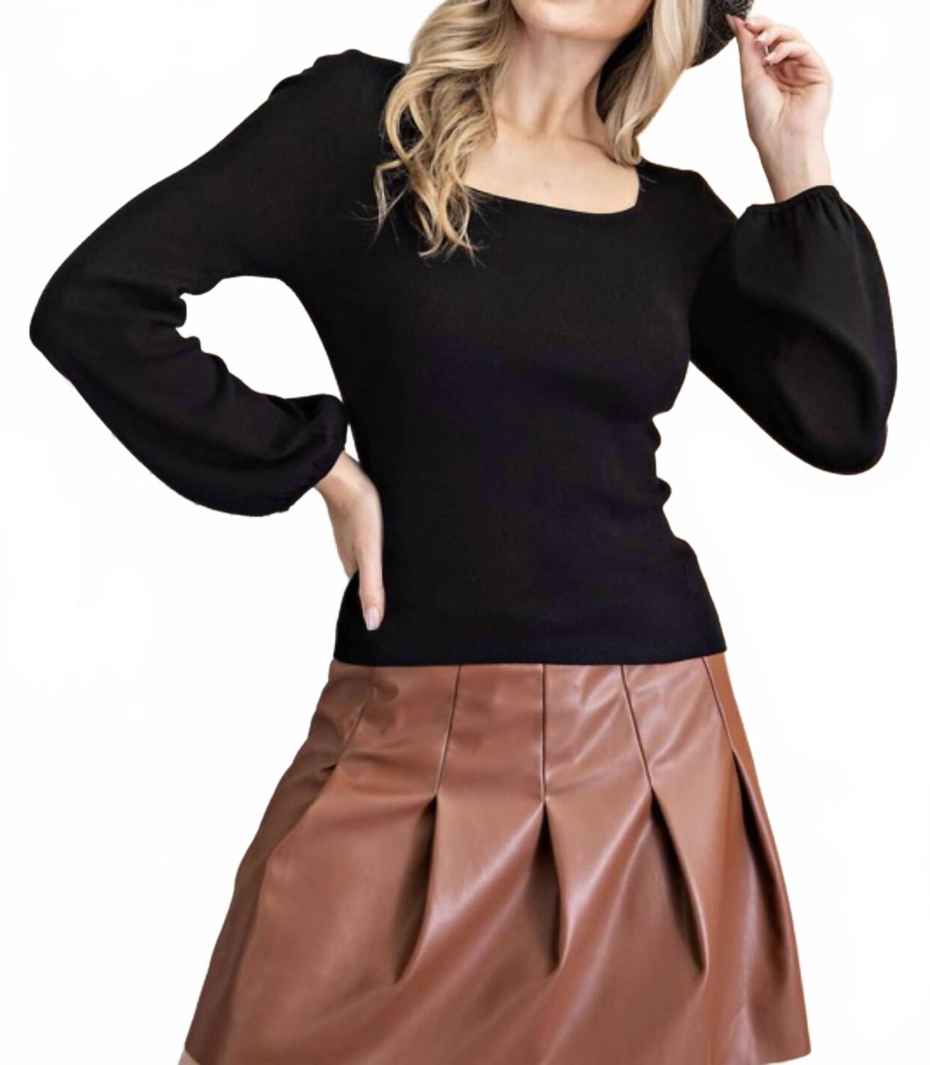 Топ-свитер с рукавами-буфами и завязкой сзади, черный Eesome
Топ-свитер с рукавами-буфами и завязкой сзади, черный Eesome