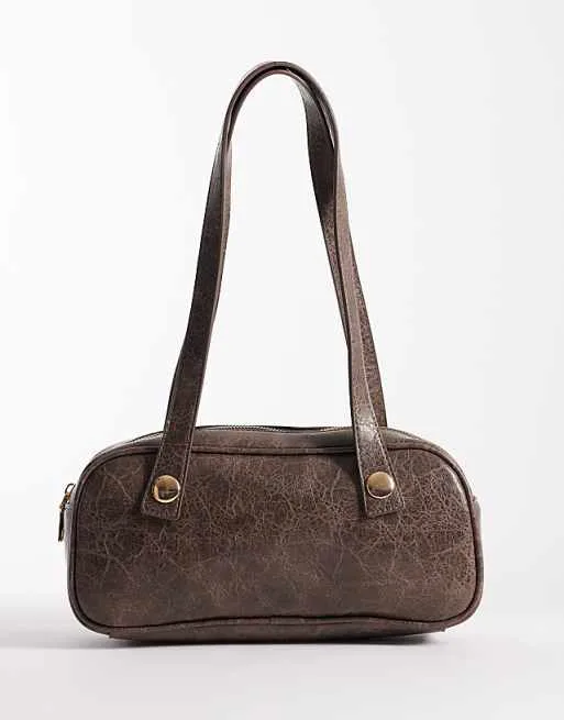 Коричневая сумка через плечо с эффектом потертости East West My Accessories
Коричневая сумка через плечо с эффектом потертости East West My Accessories