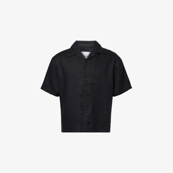 Рубашка льняная Mki Miyuki-Zoku Vacation с коротким рукавом, черный
Рубашка льняная Mki Miyuki-Zoku Vacation с коротким рукавом, черный