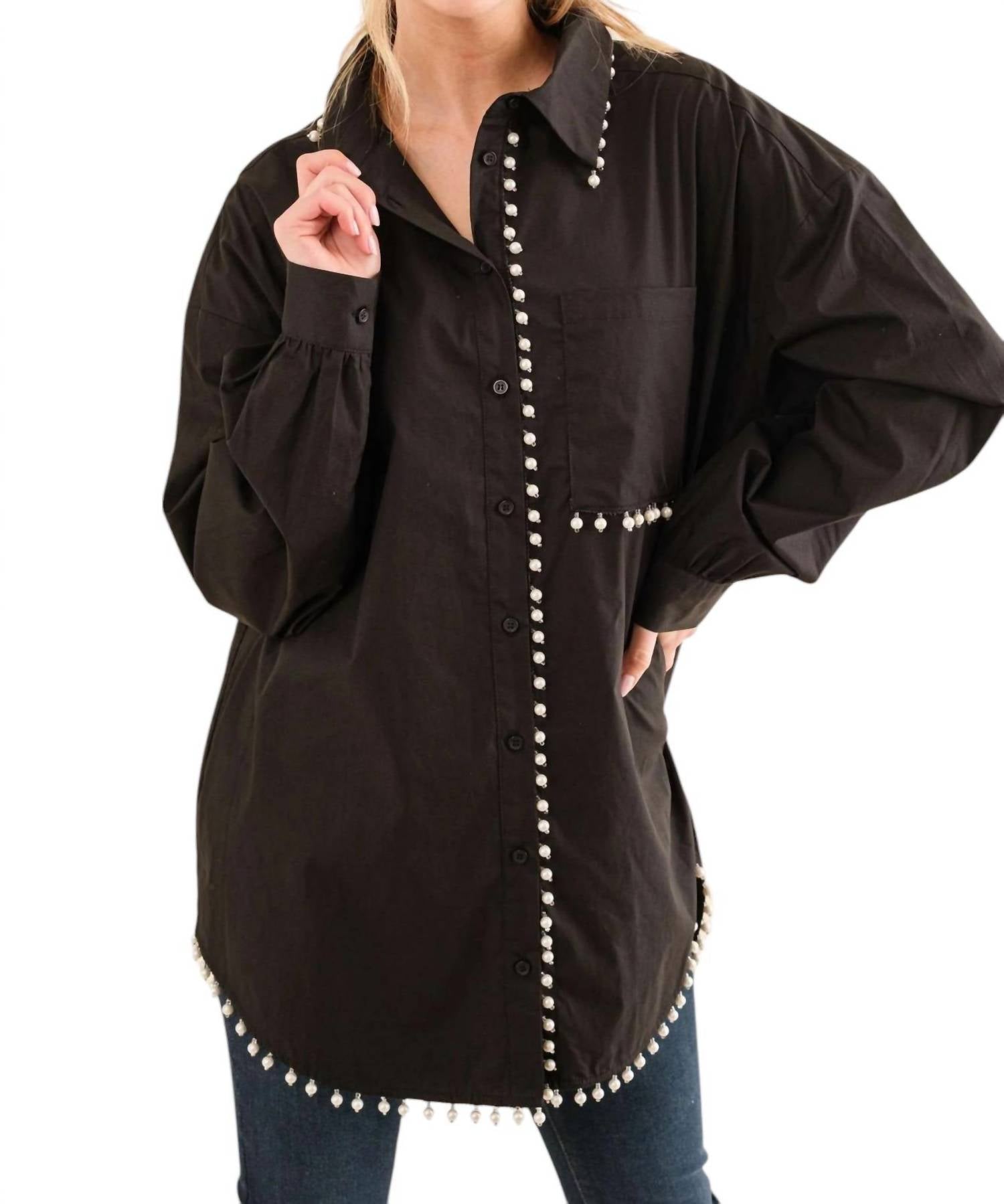 Рубашка на пуговицах You Are Extraordinary черного цвета And The Why
Рубашка на пуговицах You Are Extraordinary черного цвета And The Why