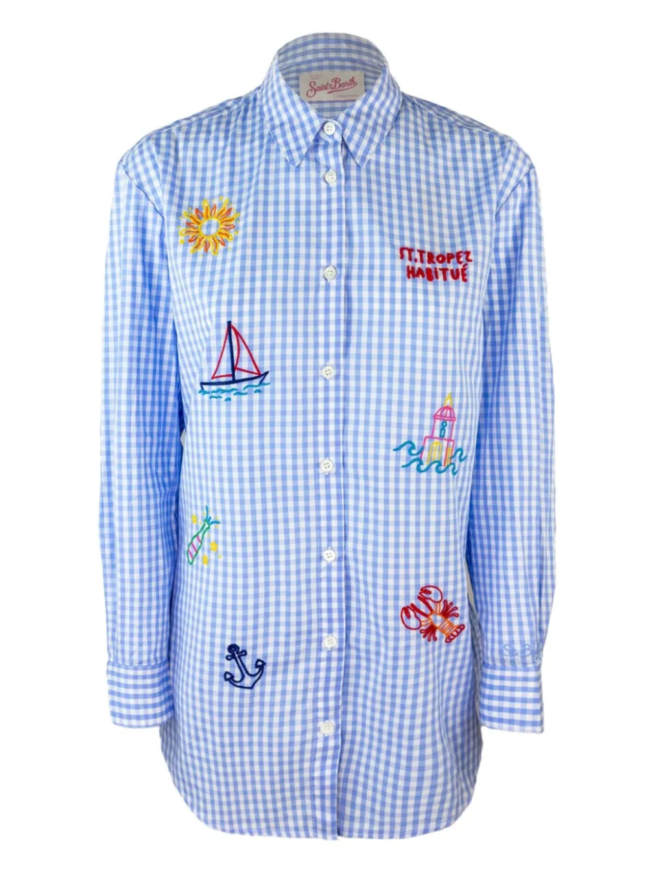 Рубашка в клетку MC2 Saint Barth с вышивкой, синий
Рубашка в клетку MC2 Saint Barth с вышивкой, синий