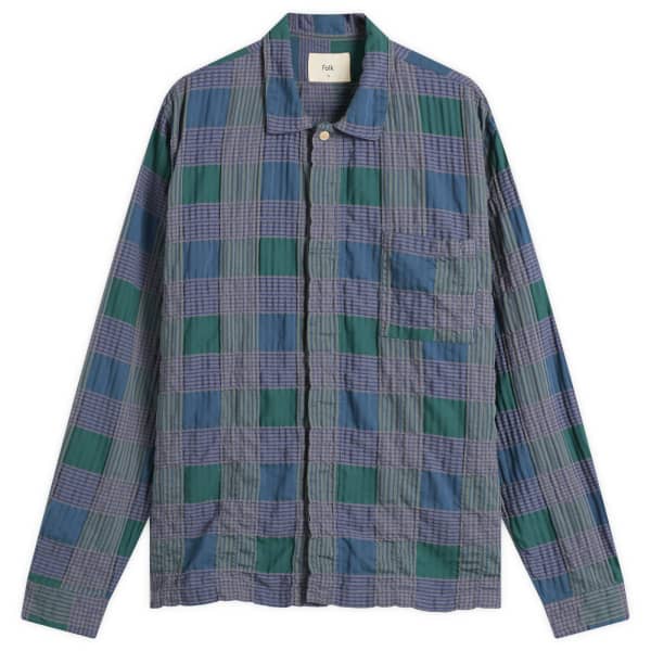 Рубашка в клетку от End Folk, фтало зеленый 
Рубашка в клетку от End Folk, фтало зеленый