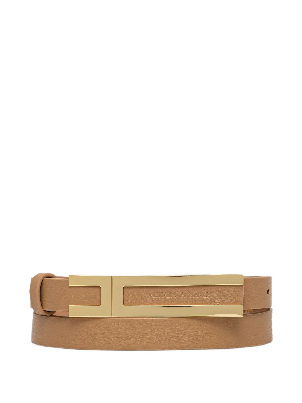 Ремень с пряжкой-логотипом Elisabetta Franchi, коричневый
Ремень с пряжкой-логотипом Elisabetta Franchi, коричневый