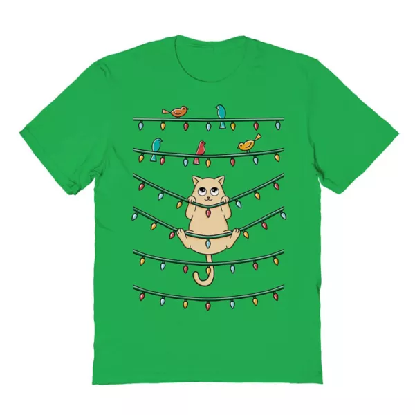 Мужская футболка с рождественским рисунком кота и птиц Licensed Character, цвет irish green
Мужская футболка с рождественским рисунком кота и птиц Licensed Character, цвет irish green