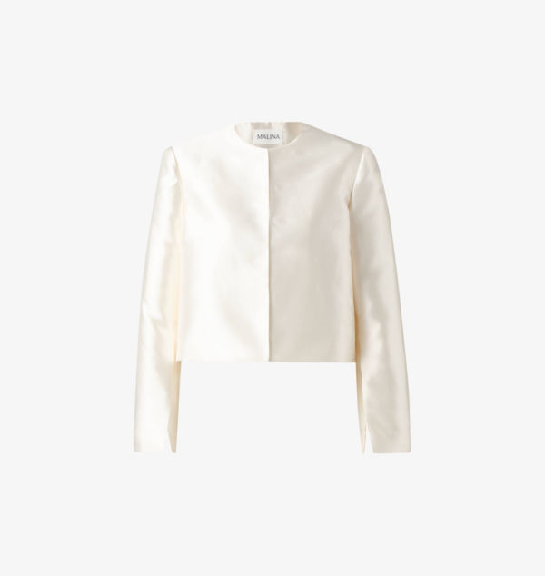 Укороченная атласная блузка Ruthie с круглым вырезом и длинными рукавами Malina, белый
Укороченная атласная блузка Ruthie с круглым вырезом и длинными рукавами Malina, белый