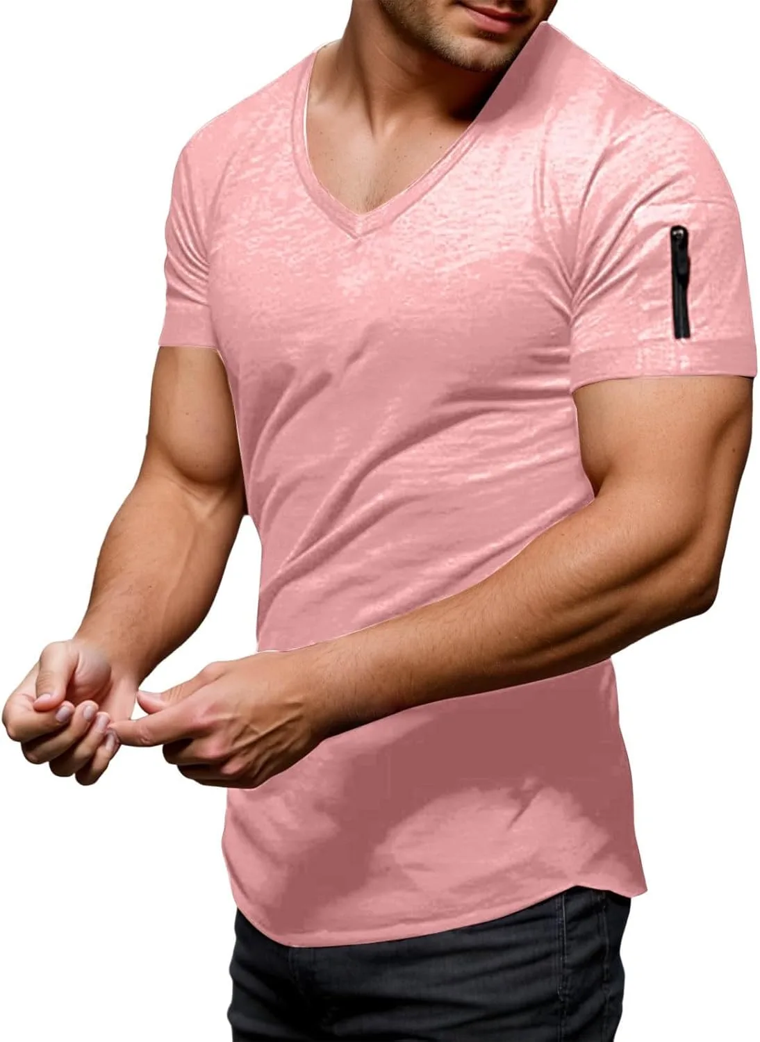 Мужская футболка V-образным вырезом Slim Fit
Мужская футболка V-образным вырезом Slim Fit