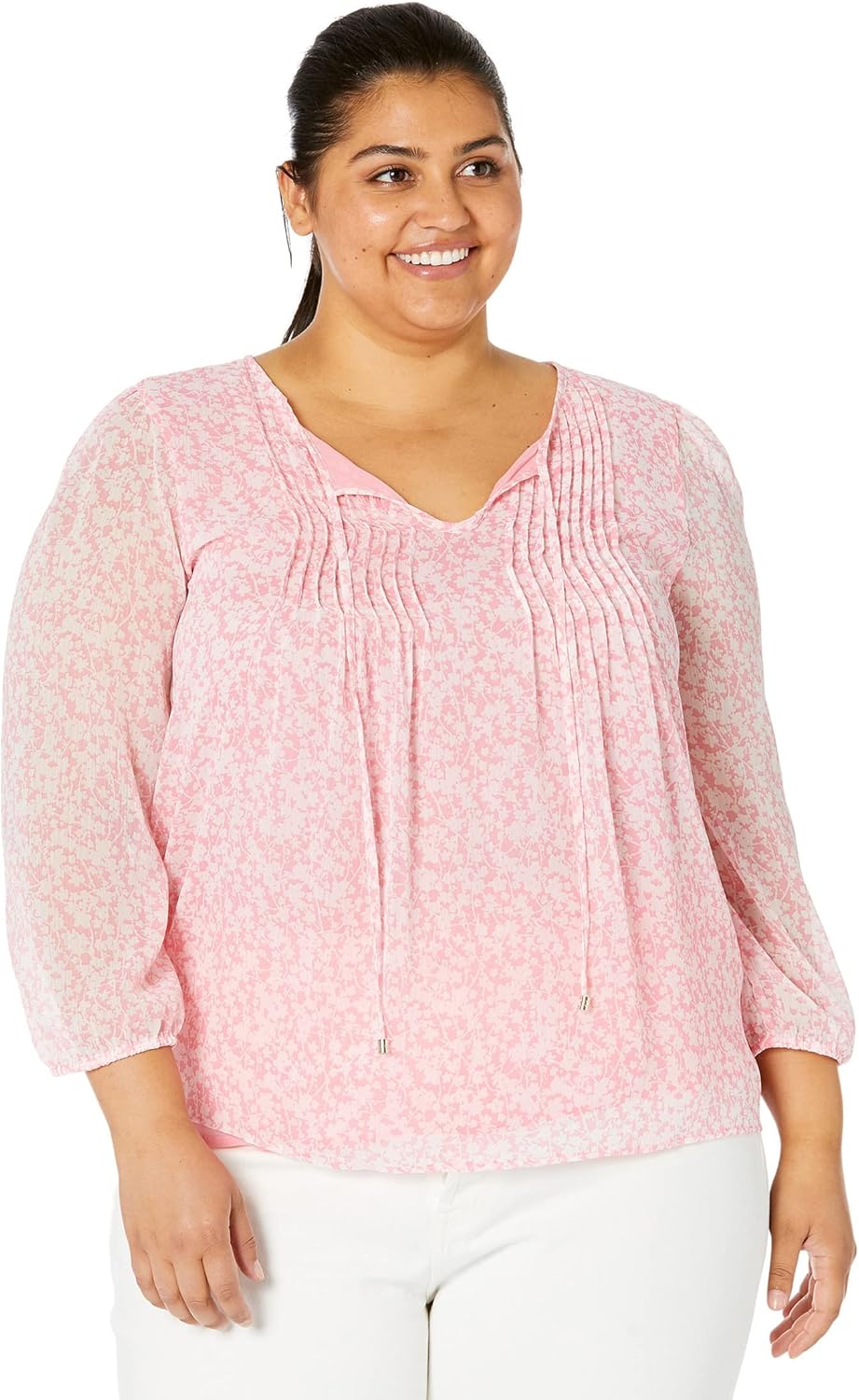 Женская шифоновая блузка Tommy Hilfiger с защипами и длинными рукавами, English Rose Multi
Женская шифоновая блузка Tommy Hilfiger с защипами и длинными рукавами, English Rose Multi