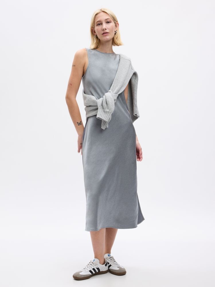 Атласное платье миди Gap, серый
Атласное платье миди Gap, серый