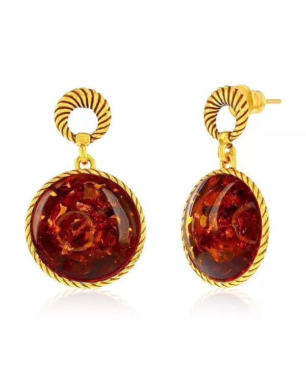 Серьги из стерлингового серебра с круглым янтарем, в форме веревки, позолоченные Caribbean Treasures, amber
Серьги из стерлингового серебра с круглым янтарем, в форме веревки, позолоченные Caribbean Treasures, amber