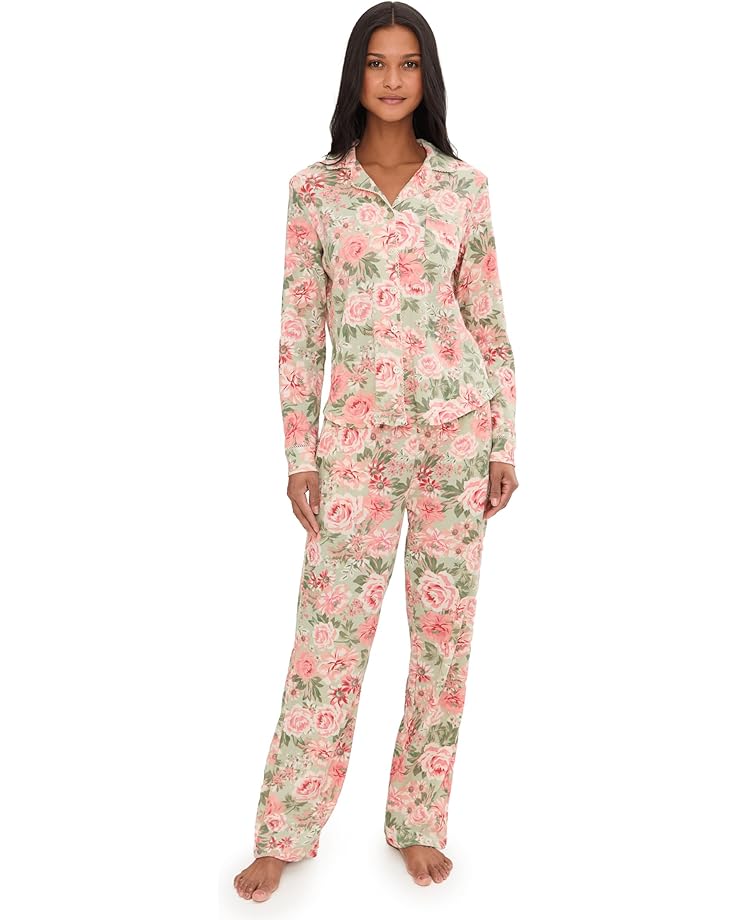 Женский комплект для сна Karen Neuburger Vintage Dreams с длинным рукавом, топ с V-образным вырезом и длинные брюки с пико, Forest Rose
Женский комплект для сна Karen Neuburger Vintage Dreams с длинным рукавом, топ с V-образным вырезом и длинные брюки с пико, Forest Rose