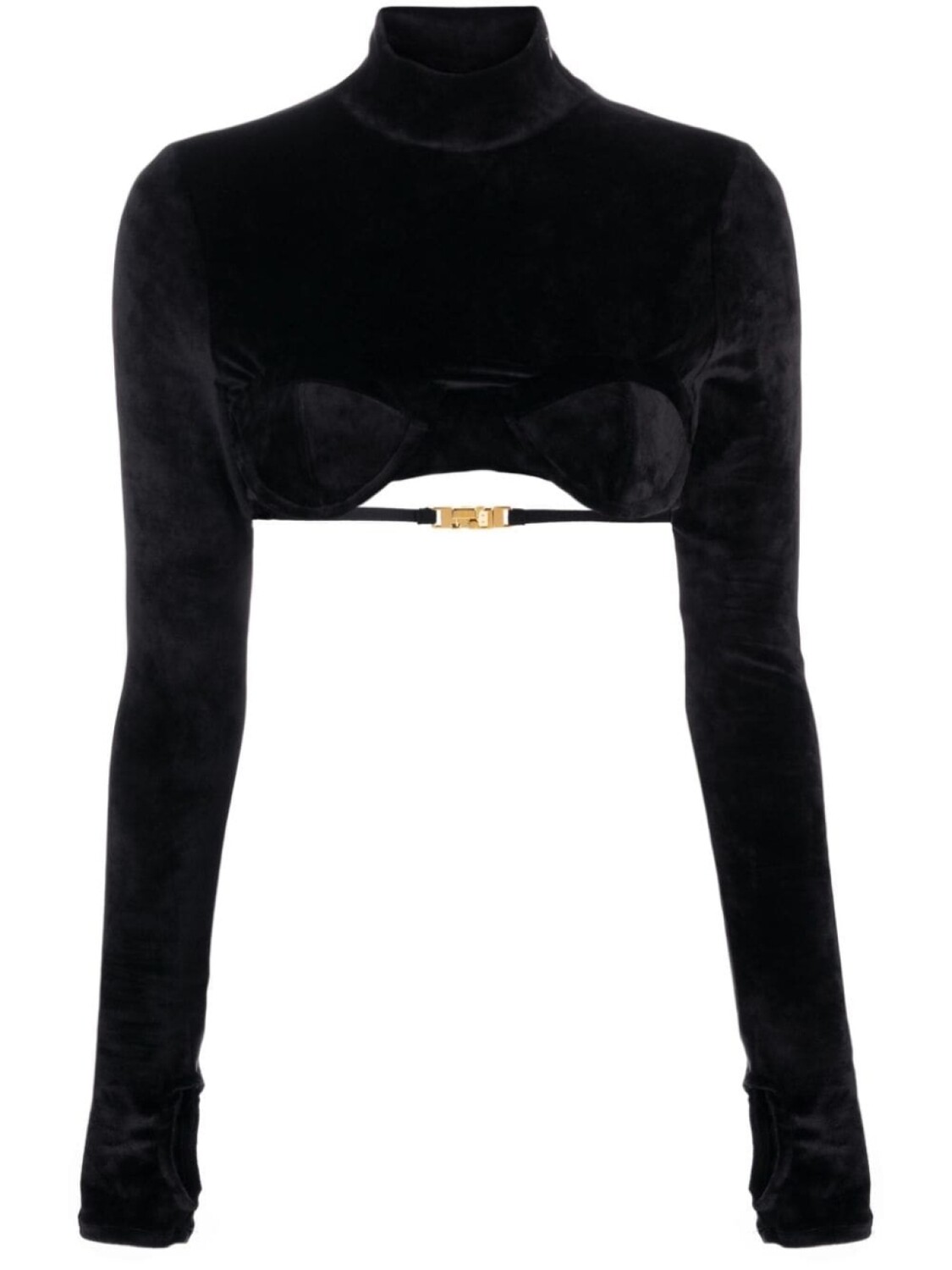 Gcds velvet-finish high-neck top, черный
Gcds velvet-finish high-neck top, черный