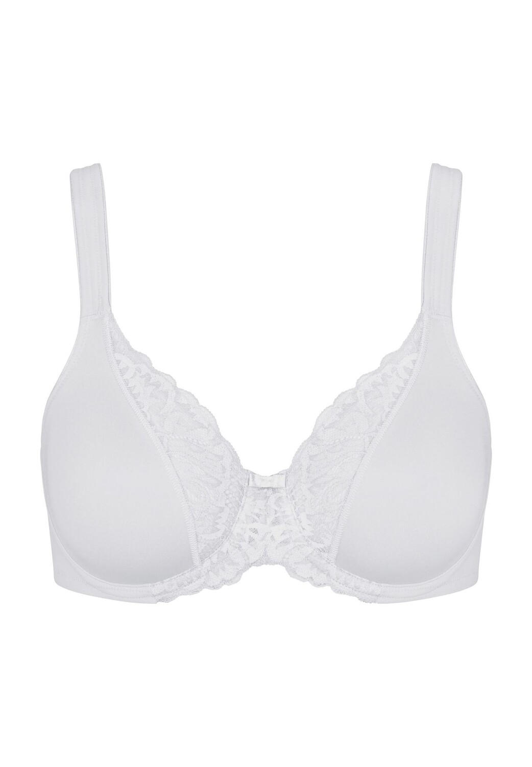 Современный кружевной + хлопковый кружевной бюстгальтер на косточках для женщин Triumph, белый