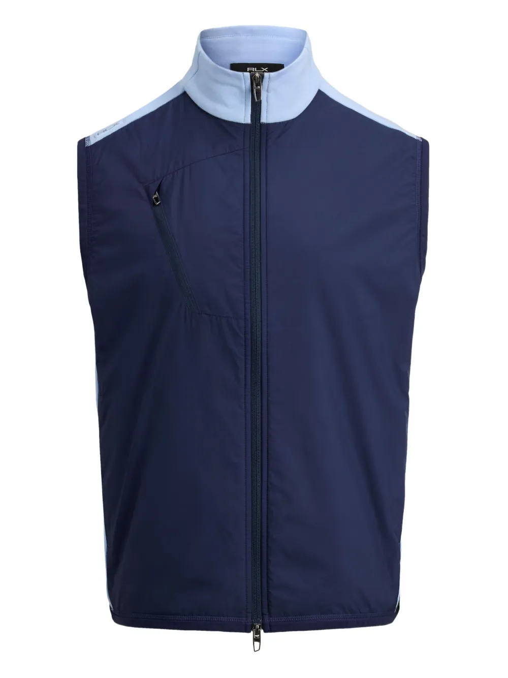 Жилет с воротником-стойкой и застежкой-молнией спереди RLX Ralph Lauren, синий
Жилет с воротником-стойкой и застежкой-молнией спереди RLX Ralph Lauren, синий