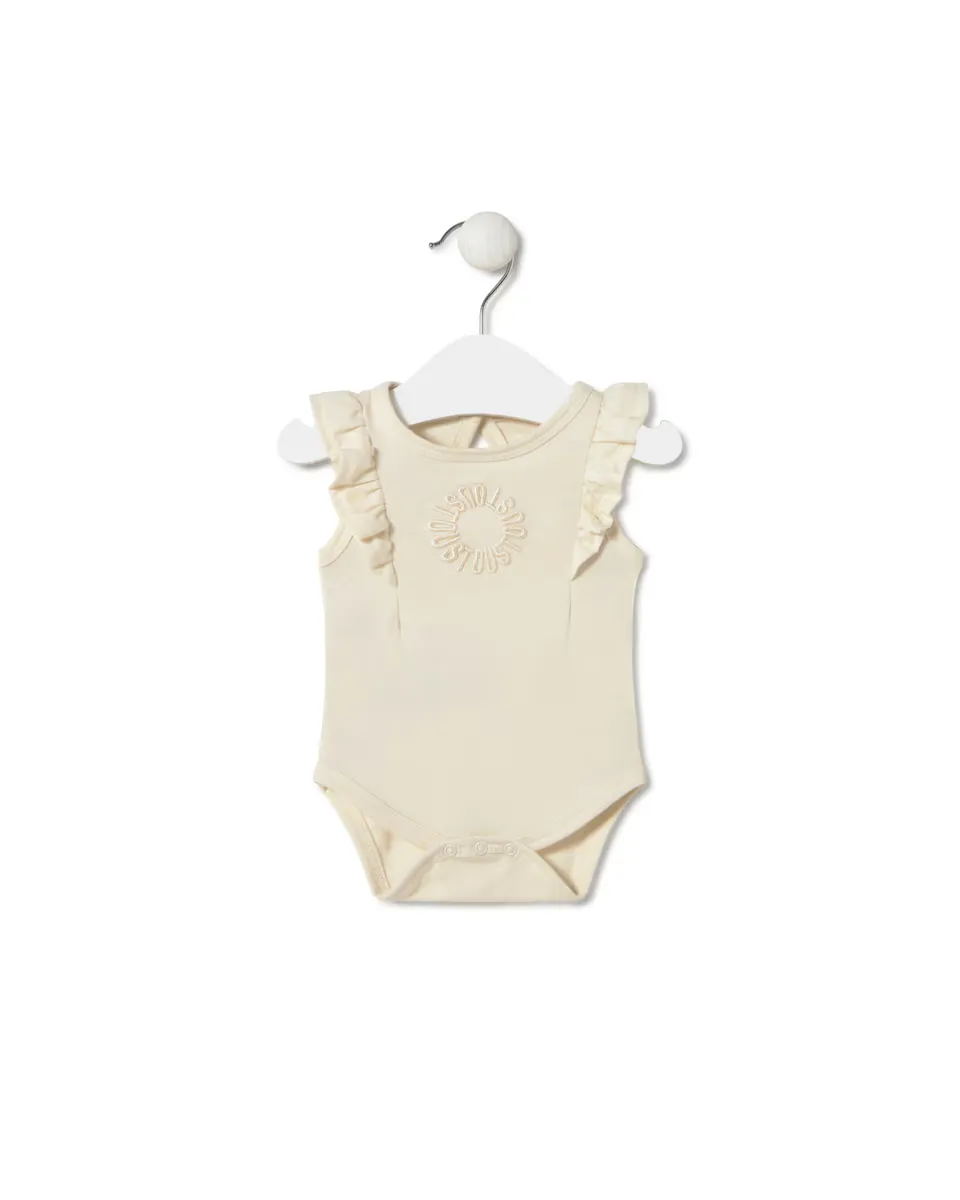 Боди для девочки с оборками из гладкокрашеного хлопка Tous, цвет Crudo
Боди для девочки с оборками из гладкокрашеного хлопка Tous, цвет Crudo