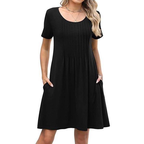 Летнее платье женское повседневное с коротким рукавом и карманами Prettypetal, Black
Летнее платье женское повседневное с коротким рукавом и карманами Prettypetal, Black