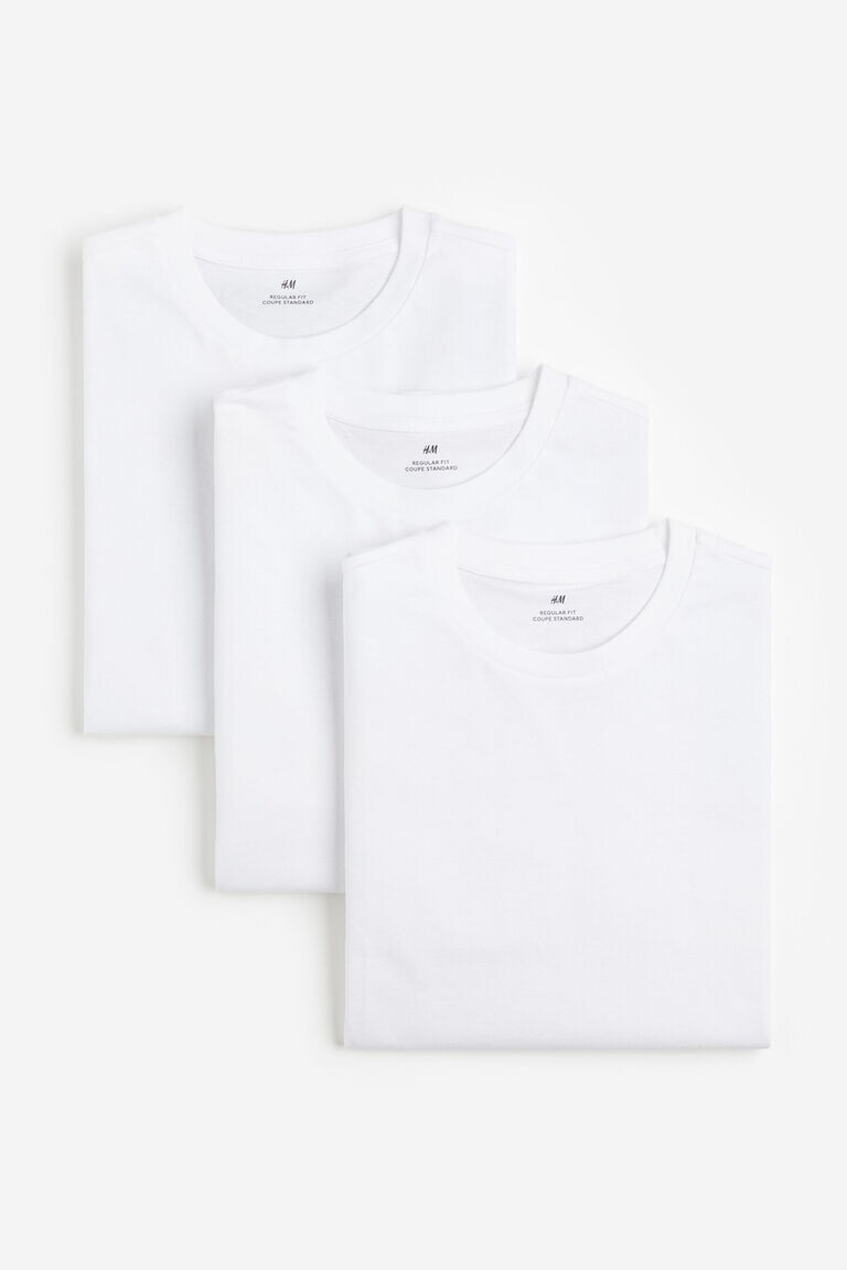 Комплект белых футболок H&M (3 шт.)
Комплект белых футболок H&M (3 шт.)