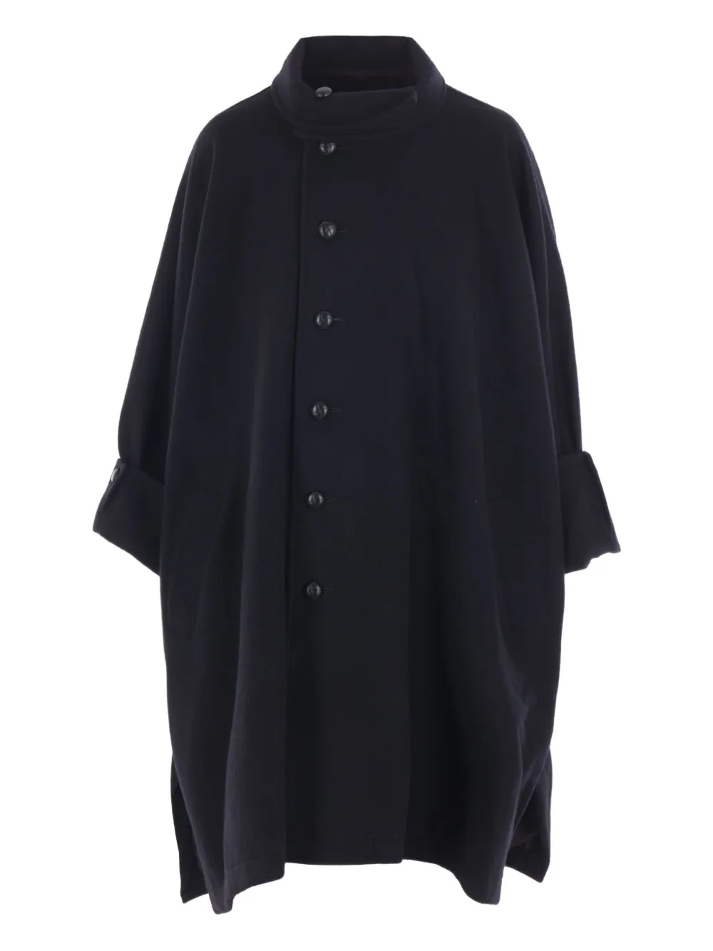 Однобортное пальто на пуговицах Yohji Yamamoto, черный
Однобортное пальто на пуговицах Yohji Yamamoto, черный