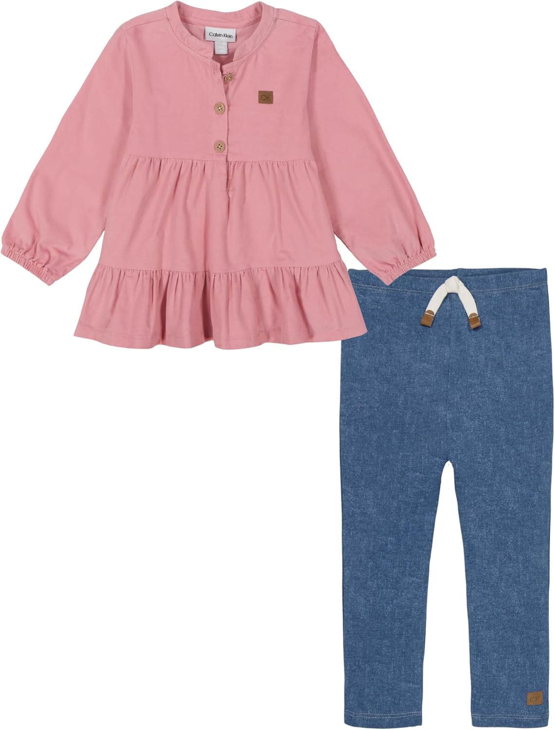 Комплект из 2-х модных леггинсов Calvin Klein для девочек, Rose Elegance/Denim
Комплект из 2-х модных леггинсов Calvin Klein для девочек, Rose Elegance/Denim