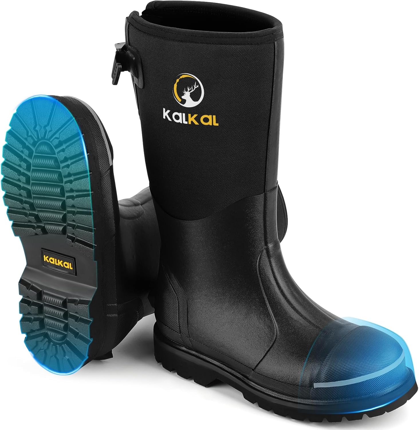 Резиновые сапоги с металлическим носком Kalkal для мужчин - водонепроницаемые противоскользящие сапоги, черный
Резиновые сапоги с металлическим носком Kalkal для мужчин - водонепроницаемые противоскользящие сапоги, черный