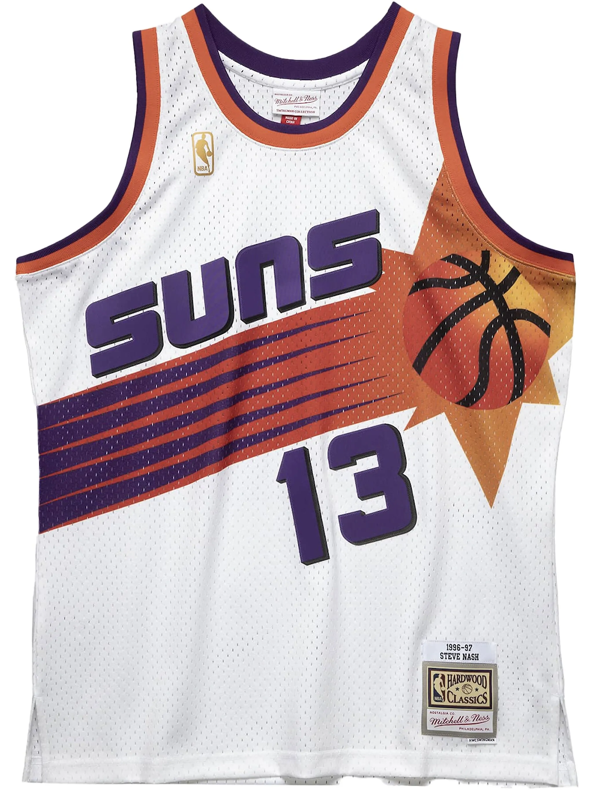 Топ 1996/97 Steve Nash Phoenix Suns Swingman Player Mitchell & Ness, белый
Топ 1996/97 Steve Nash Phoenix Suns Swingman Player Mitchell & Ness, белый