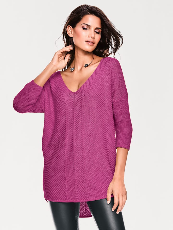 Свитер с V-образным вырезом розового цвета Heine
Свитер с V-образным вырезом розового цвета Heine