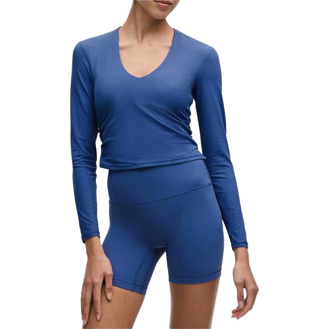 Футболка для йоги женская с V-образным вырезом Lululemon, brbu
Футболка для йоги женская с V-образным вырезом Lululemon, brbu