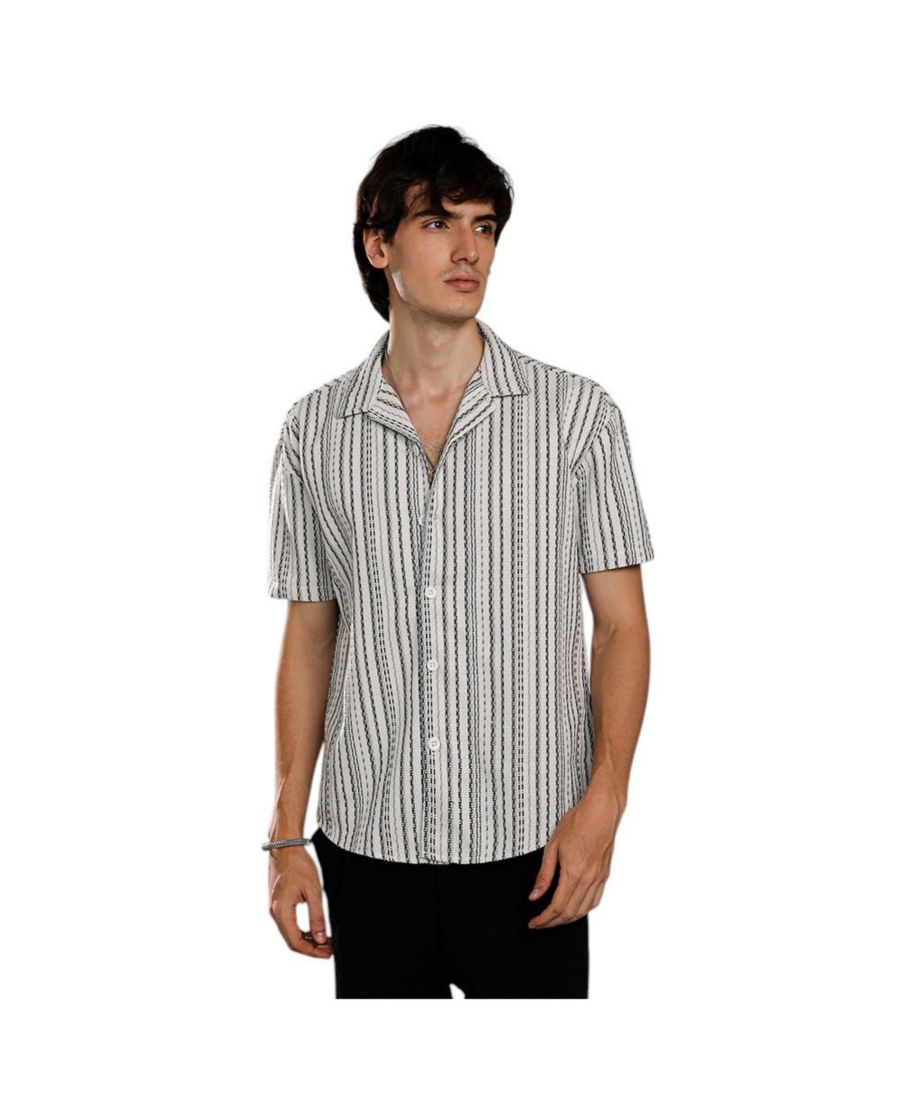 Мужская рубашка оверсайз в полоску цвета слоновой кости и темно-черного цвета Campus Sutra, White
Мужская рубашка оверсайз в полоску цвета слоновой кости и темно-черного цвета Campus Sutra, White