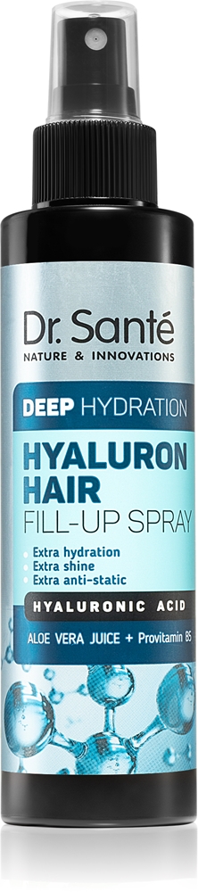 Несмываемый увлажняющий спрей с гиалуроном Dr. Santé, 150 мл
Несмываемый увлажняющий спрей с гиалуроном Dr. Santé, 150 мл