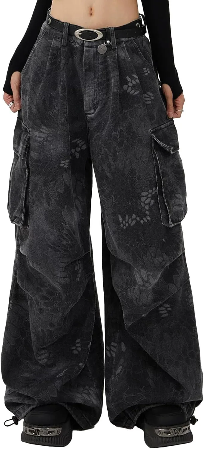 Bakyarder женские винтажные камуфляжные карго джинсы с принтом змеи loose fit hip hop wide leg
Bakyarder женские винтажные камуфляжные карго джинсы с принтом змеи loose fit hip hop wide leg