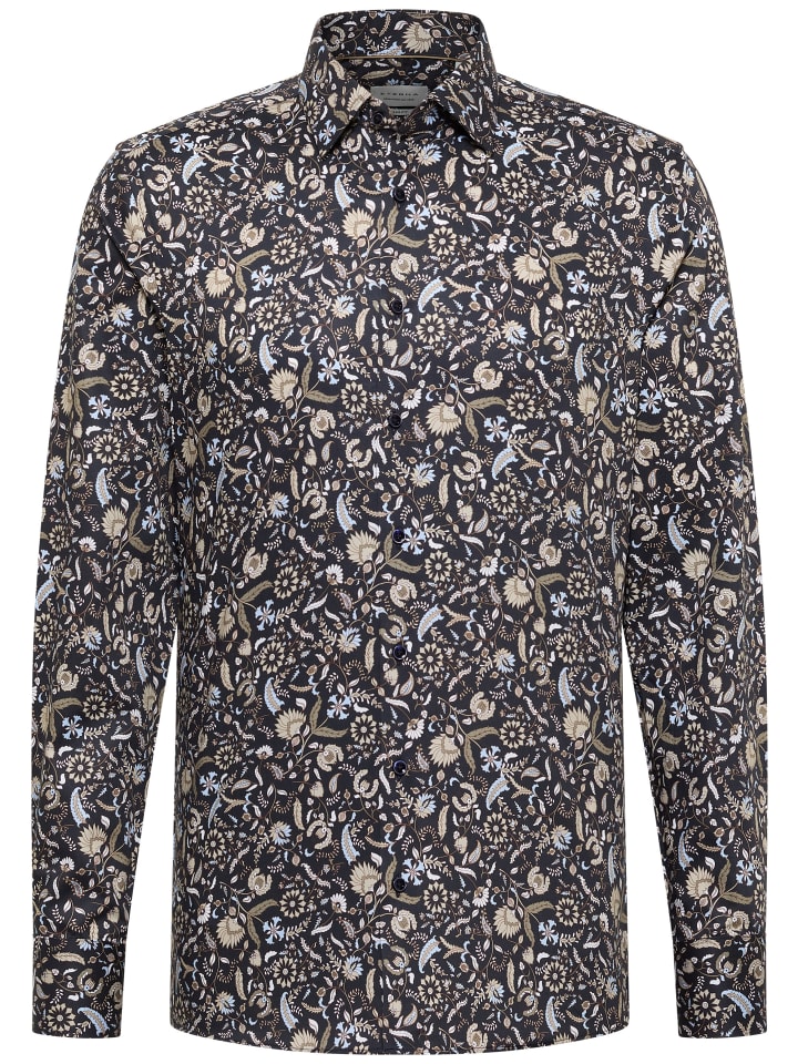 Eterna Приталенная рубашка темно-синего цвета
Eterna Приталенная рубашка темно-синего цвета