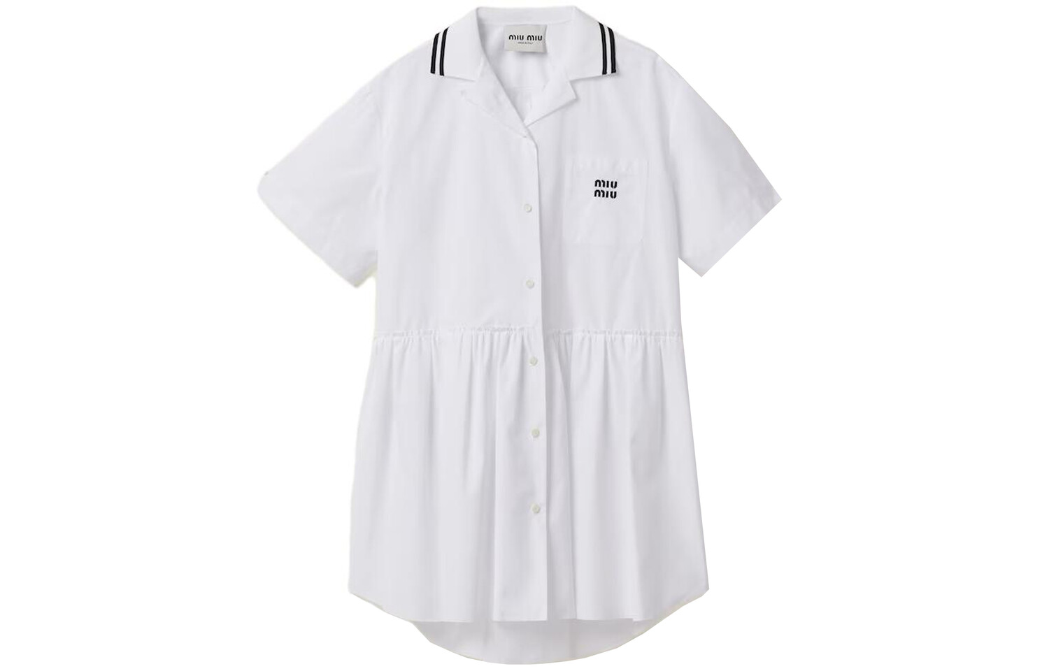 Платье Miu Miu с короткими рукавами, белый
Платье Miu Miu с короткими рукавами, белый