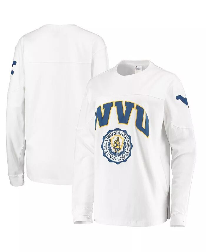 Женская белая футболка с длинным рукавом West Virginia Mountaineers Edith Pressbox, Белый, Женская белая футболка с длинным рукавом West Virginia Mountaineers Edith Pressbox
Женская белая футболка с длинным рукавом West Virginia Mountaineers Edith Pressbox, Белый, Женская белая футболка с длинным рукавом West Virginia Mountaineers Edith Pressbox