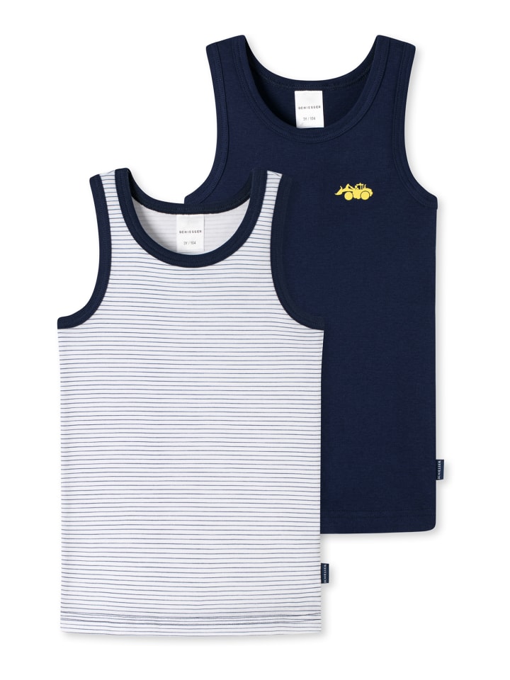 Майка Schiesser, синий/серый
Майка Schiesser, синий/серый