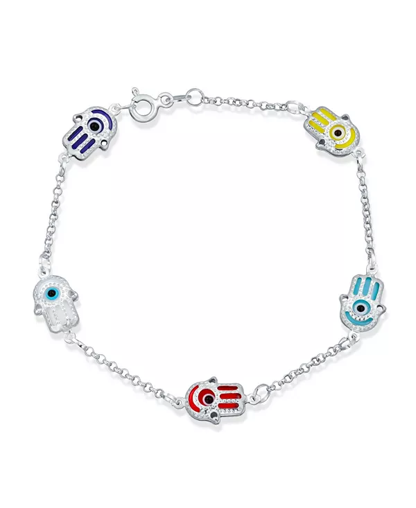 Турецкий разноцветный браслет-оберег от сглаза и хамсы из стерлингового серебра Bling Jewelry, multicolor
Турецкий разноцветный браслет-оберег от сглаза и хамсы из стерлингового серебра Bling Jewelry, multicolor