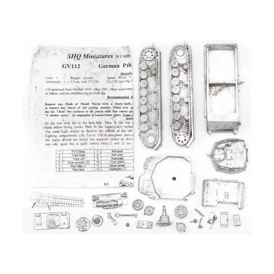 Pzkpfw IV Ausf D #1, Historical Miniatures - Loose Miniatures (15mm) (SHQ Miniatures)
Pzkpfw IV Ausf D #1, Historical Miniatures - Loose Miniatures (15mm) (SHQ Miniatures)