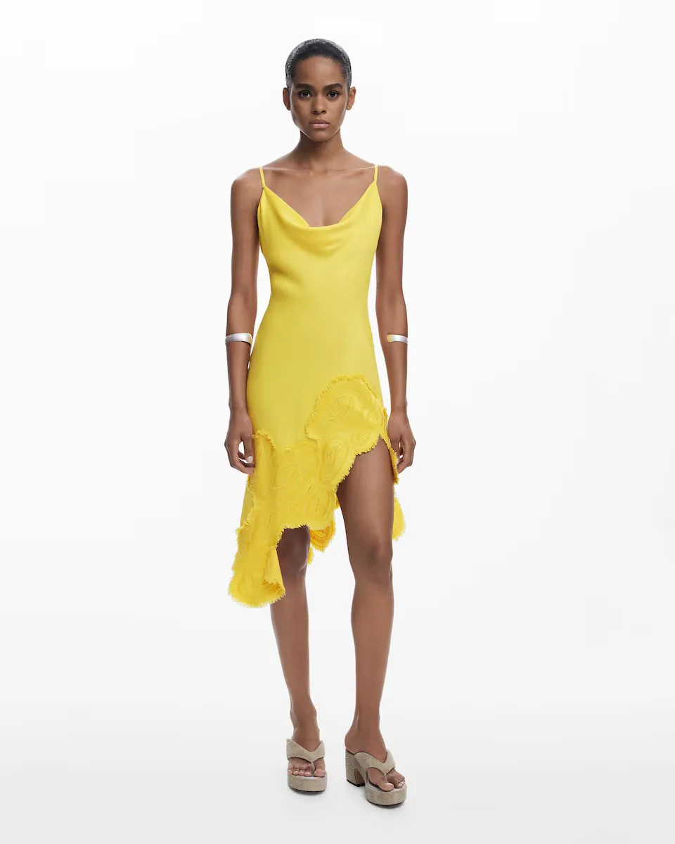 Асимметричное платье-белье Desigual, желтый
Асимметричное платье-белье Desigual, желтый